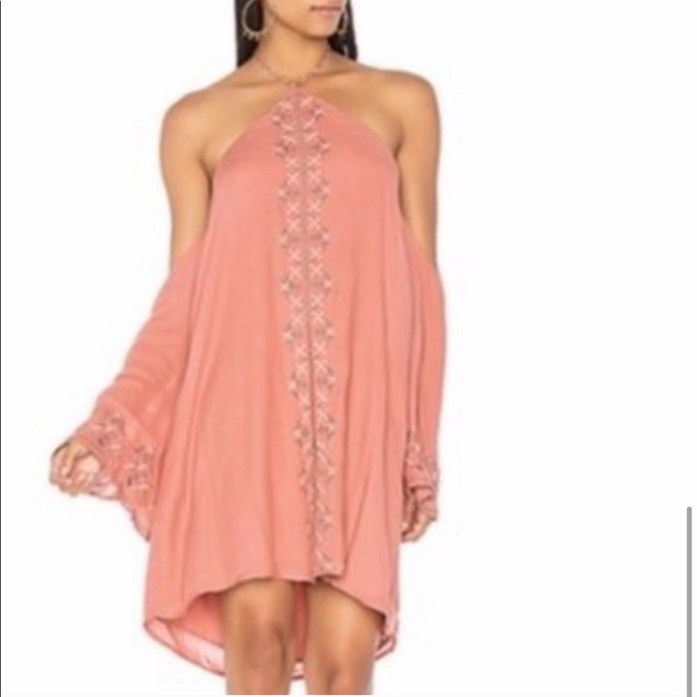 Jetset Diaries Desert Rose Mini Dress in Salmon. - Picture 1 of 11